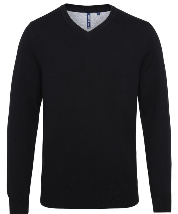 Asquith & Fox Men's cotton blend v-neck sweater