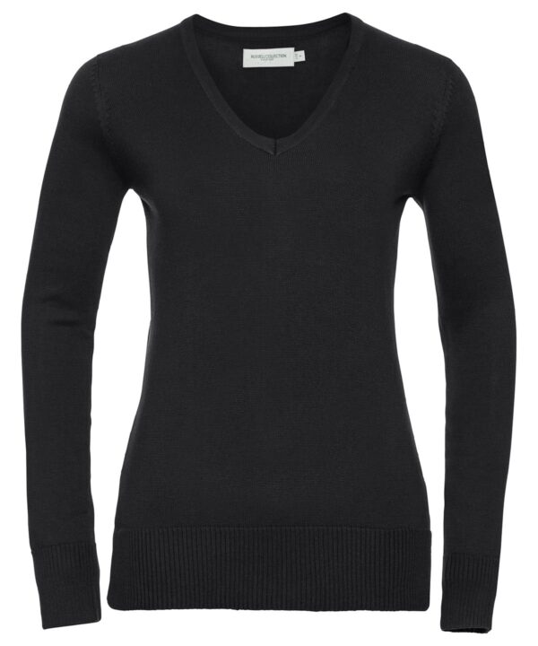 Russell Collection Women's v-neck knitted sweater