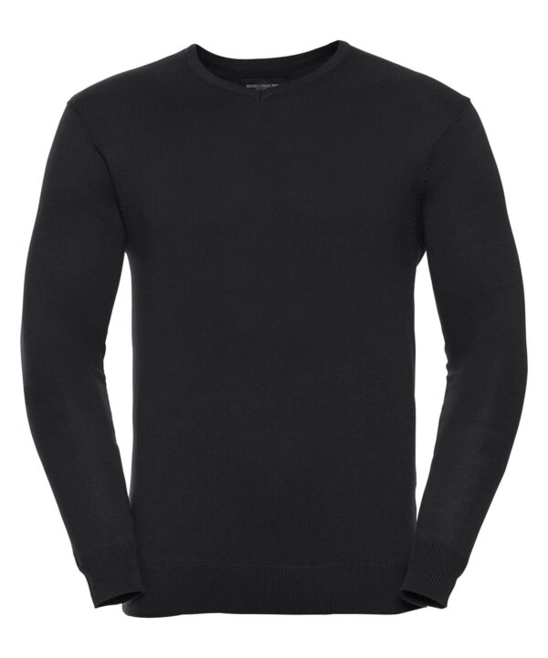 Russell Collection V-neck knitted sweater