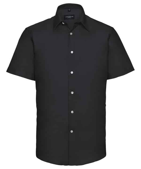 Russell Collection Short sleeve easycare tailored Oxford shirt