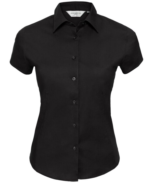 Russell Collection Women's short sleeve easycare fitted stretch shirt