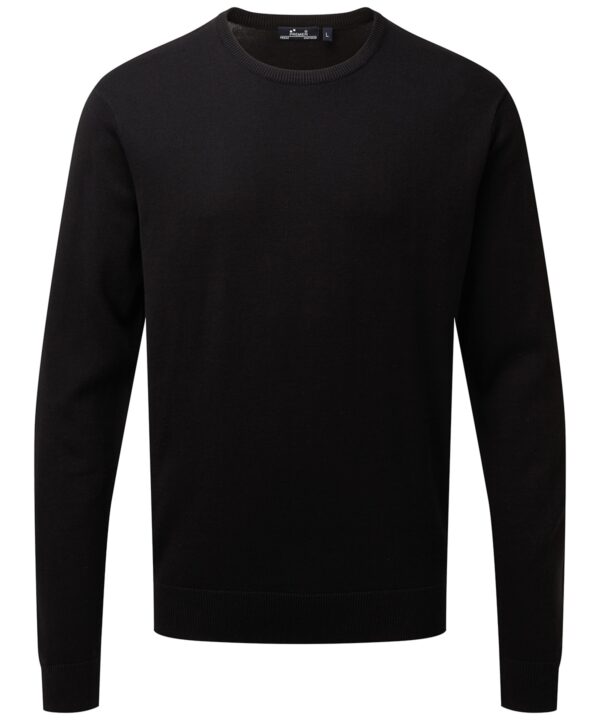 Premier Crew neck cotton-rich knitted sweater